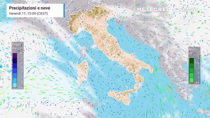 Venerdì 11 aprile 2025: accumuli di pioggia
