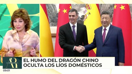 Ana Rosa 'da la bienvenida' a Sánchez sacando todos los escándalos que tapó durante su viaje a China