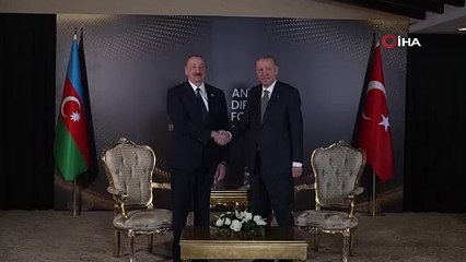 Cumhurbaşkanı Erdoğan, Azerbaycan Cumhurbaşkanı Aliyev ile görüştü
