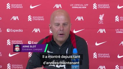 Liverpool - Slot heureux mais pas surpris par la prolongation de Salah