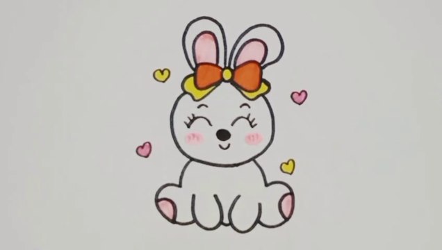 Cute Rabbit Drawing And Coloring | Rabbit Drawing Painting And Colouring For Kids And Toddlers | Maria Drawing Gallery Rabbit Drawing Painting And Colouring For Kids And Toddlers | Cute Rabbit Drawing | Bunny Drawing | How To Draw A Cute Rabbit | Rabbit