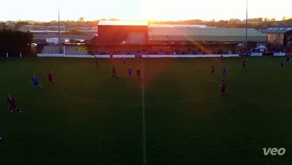 Callum Deemer putting Bude Town in front at Launceston.