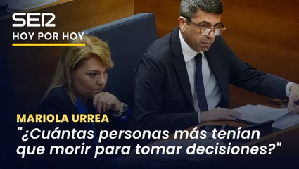 Mariola Urrea: "Todo lo que está pasando en Valencia desde la tarde de la DANA es un disparate"