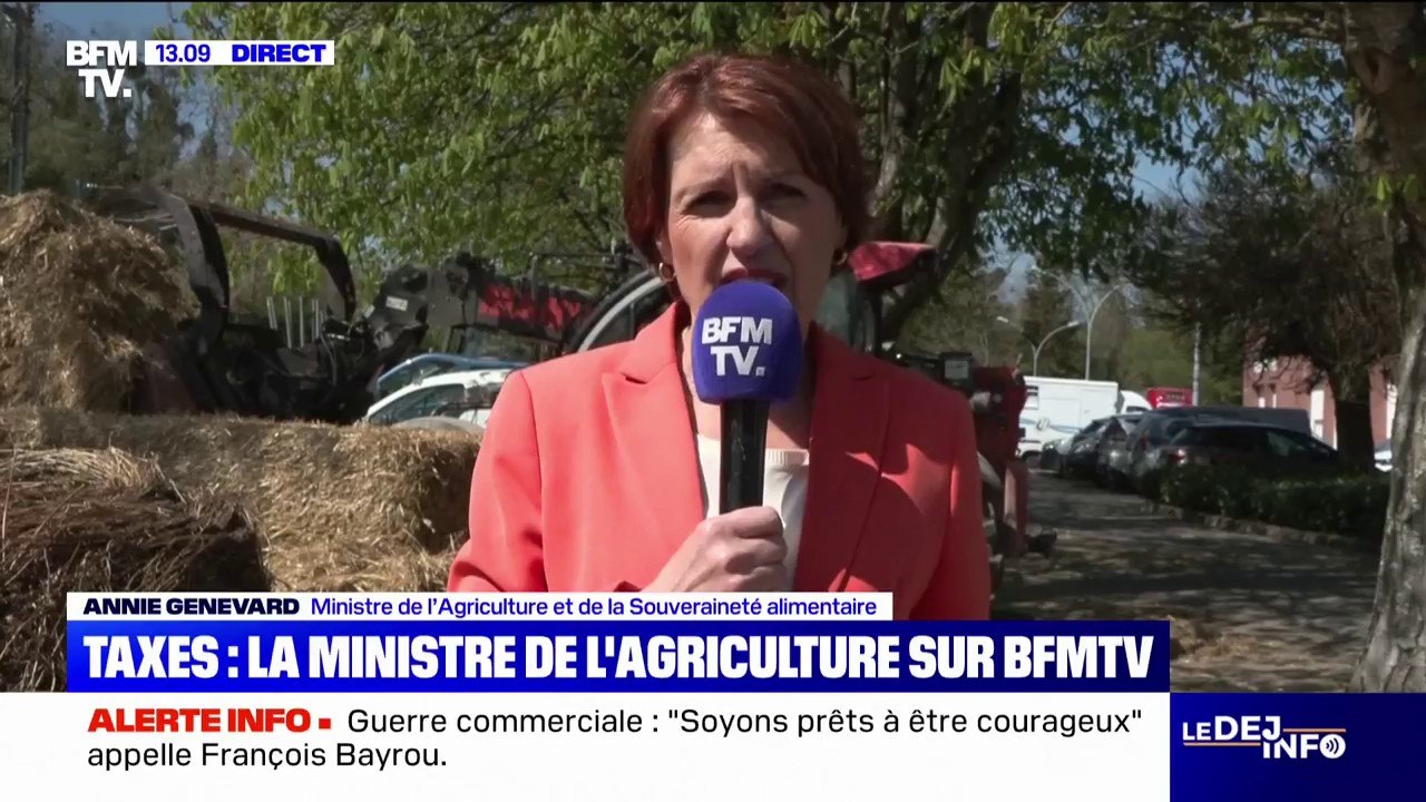 Taxes américaines: "L'alimentation est devenue véritablement une arme", assure Annie Genevard, ministre de l'Agriculture