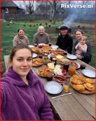 lunch with music at farm with family