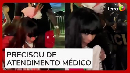 Deputada é atingida por gás de pimenta durante ato em frente ao Congresso