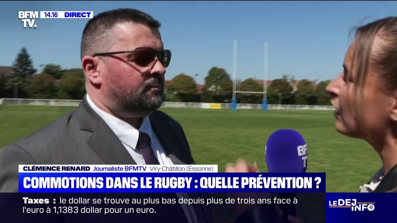 Commotions dans le rugby: "Les règles de plaquage sont plus encadrées au niveau amateur", rassure Dimitri Armand, président du club de Viry-Châtillon
