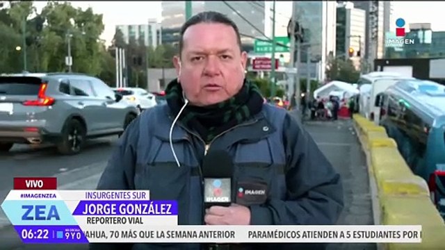 Así el aforo vehicular esta mañana en Insurgentes Sur y Eje 10, CDMX