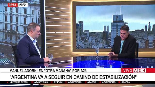 💬 EXCLUSIVO, MANUEL ADORNI EN A24: HOY SOMOS LOS QUE PUEDEN SACAR AL KIRCHNERISMO