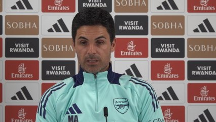 Arteta discusses Tuesday nights Madrid match and preparing for Brentford