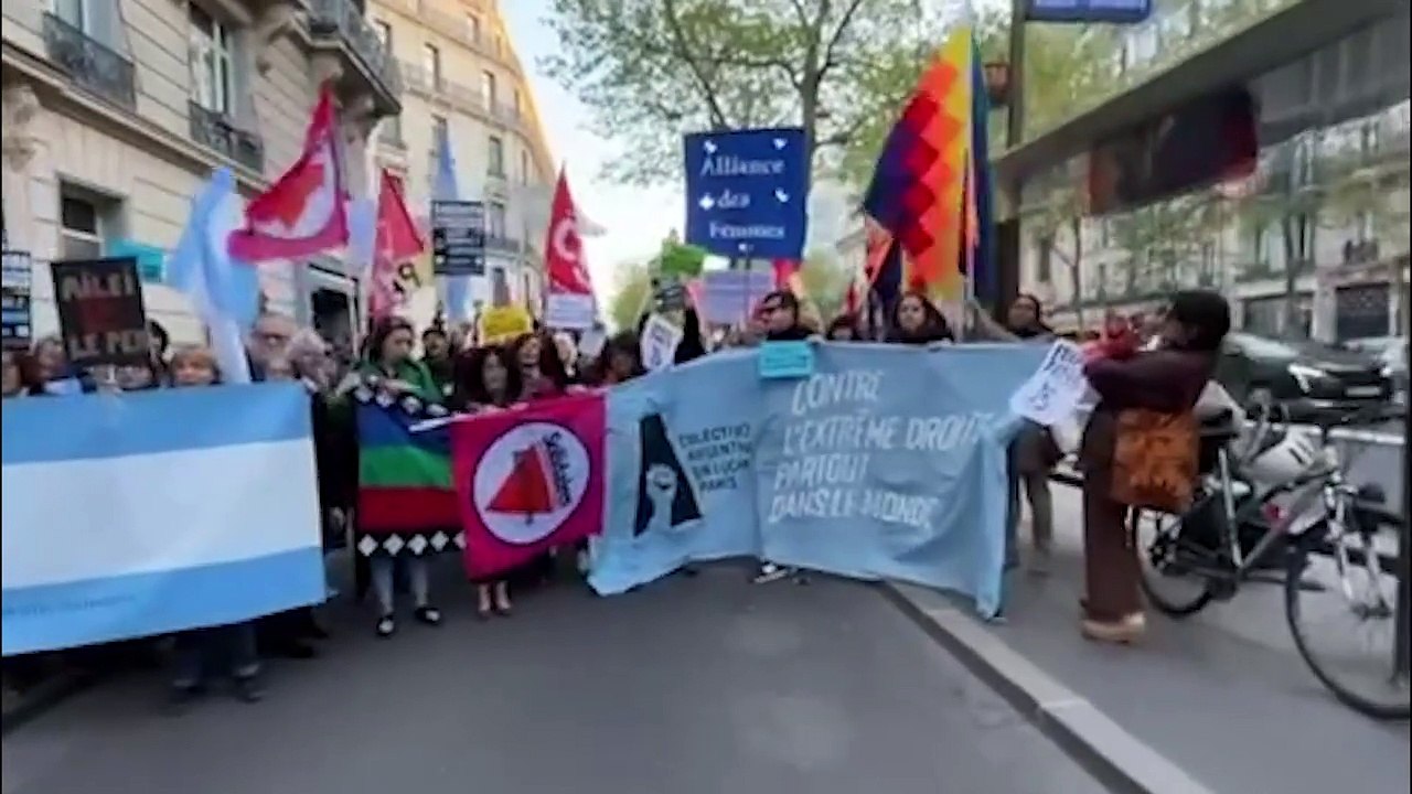 Solidaridad en Francia con la huelga general de los trabajadores argentinos
