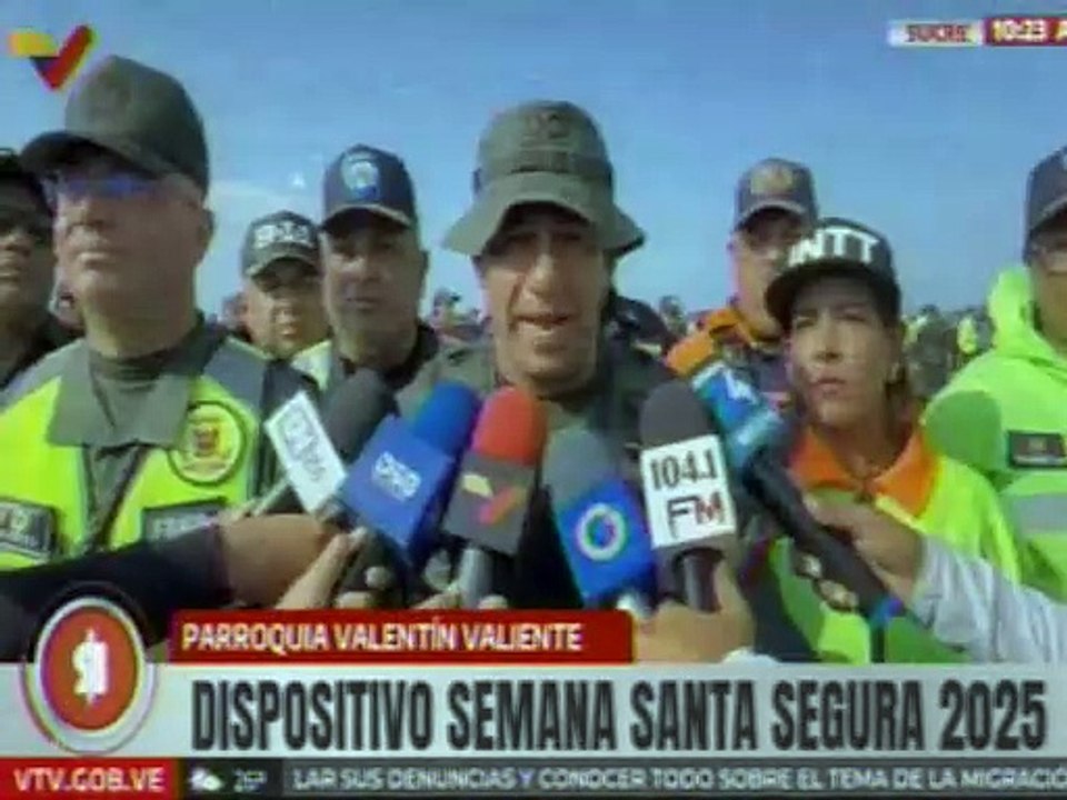 Semana Santa Segura 2025 en el estado Sucre cuenta con más de 8 mil funcionarios desplegados