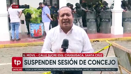 En medio de gritos de asistentes, Mucárzel suspende sesión del Concejo cruceño en medio de la polémica por curules