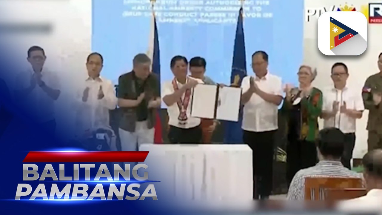 PBBM leads ceremonial signing of memo order on safe conduct pass for amnesty applicants