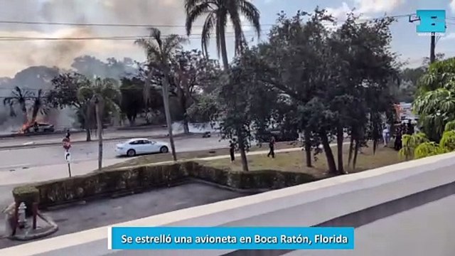 Se estrelló una avioneta en Boca Ratón, Florida