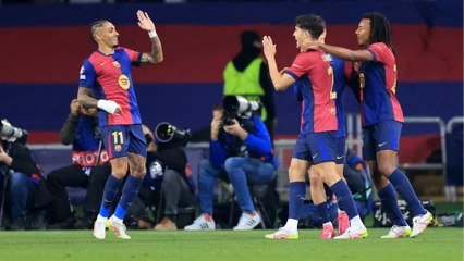 Raphinha al termino del Barcelona vs Real Betis