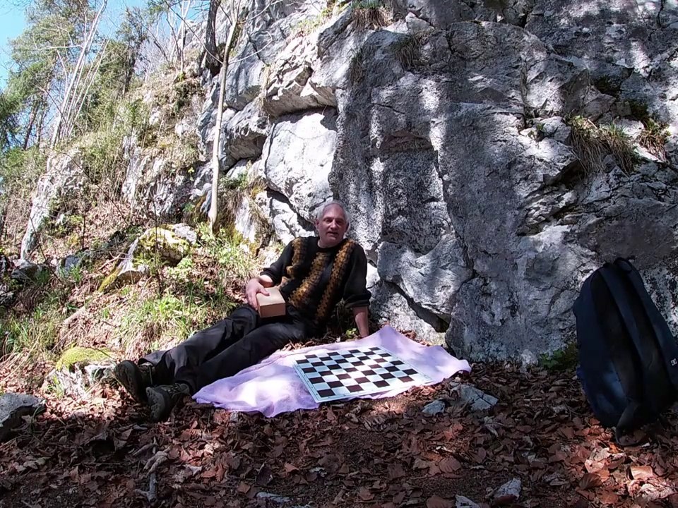 Chess study (composed 2004) by Peter S. Krug with a knight journey