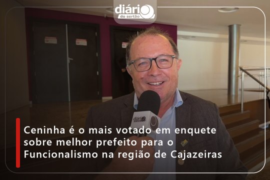 Ceninha é o mais votado em enquete sobre melhor prefeito para o Funcionalismo na região de Cajazeiras