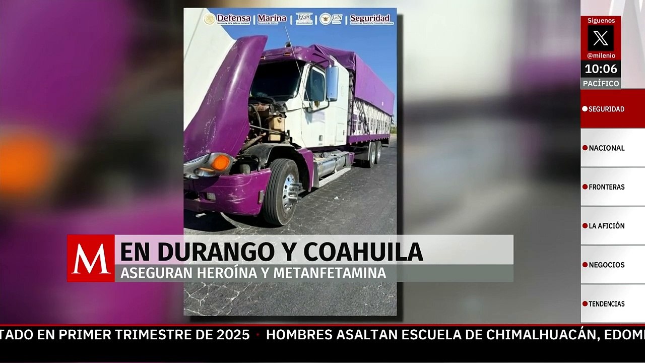 Aseguran heroína y metanfetamina tras operativo...