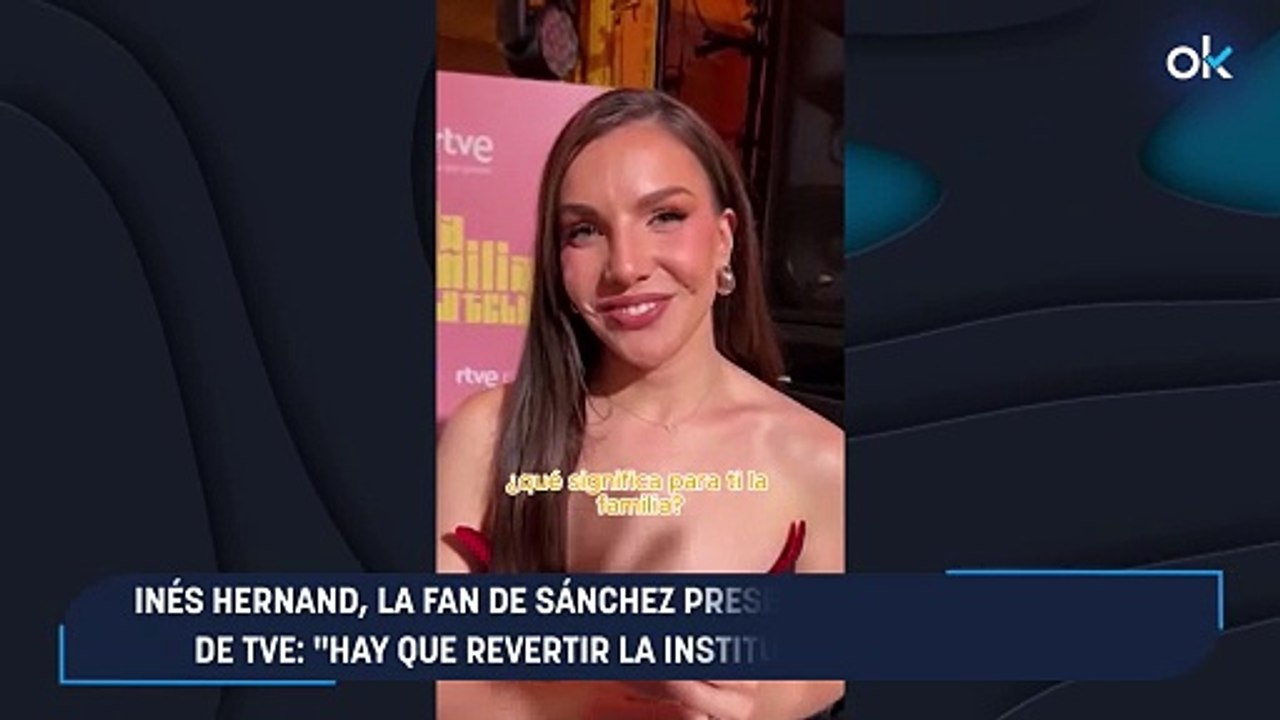 Inés Hernand, la fan de Sánchez y presentadora del 'Sálvame' de TVE: “Hay que revertir la institución de la familia”