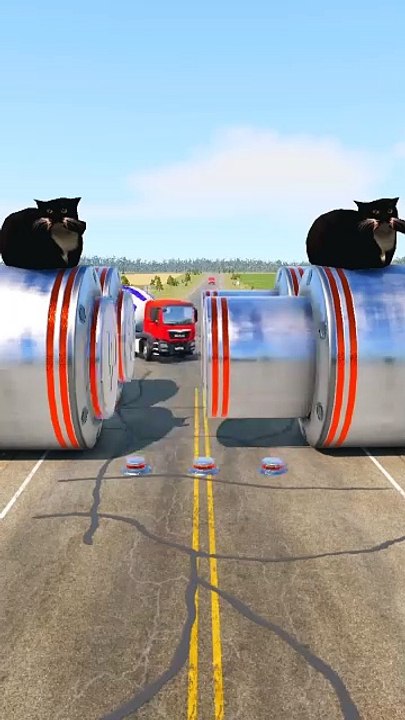 Big Trucks & Bus vs Crushers - BeamNG.Drive