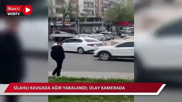 Silahlı kavgada ağır yaralandı; olay kamerada