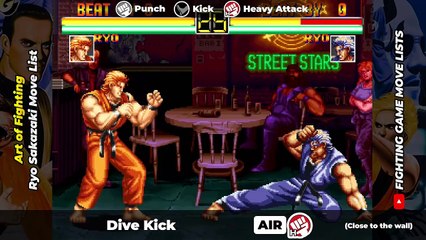 RYO SAKAZAKI MOVE LIST - Art of Fighting (AOF)