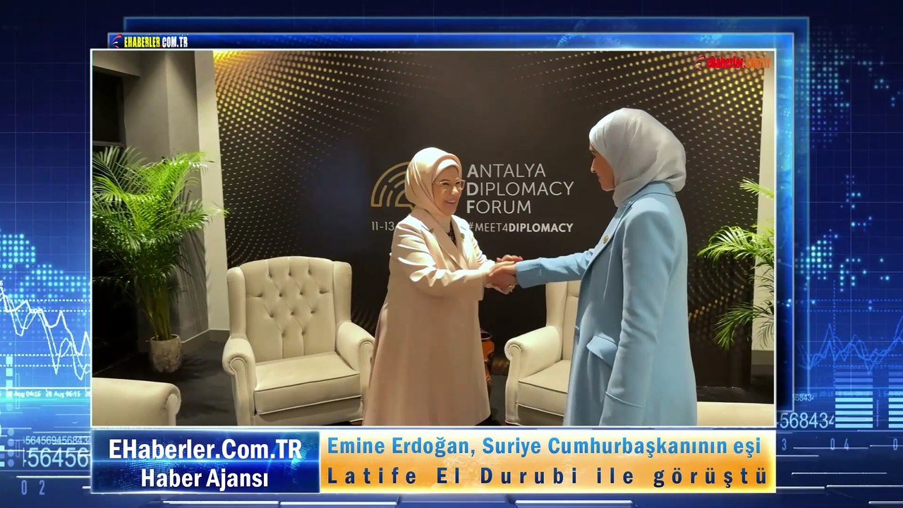 Emine Erdoğan, Suriye Cumhurbaşkanının eşi Latife El Durubi ile görüştü