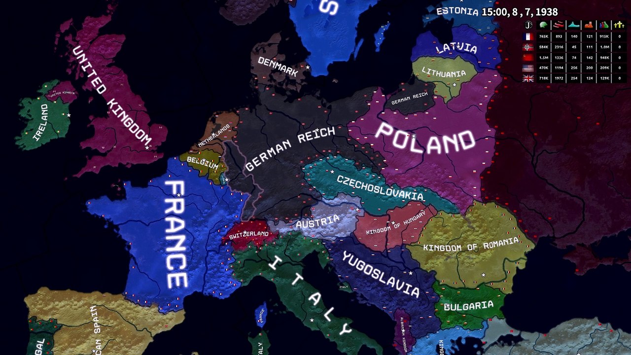 What If FRANCE Stopped Rhineland Remilitarization - HOI4 Timelapse