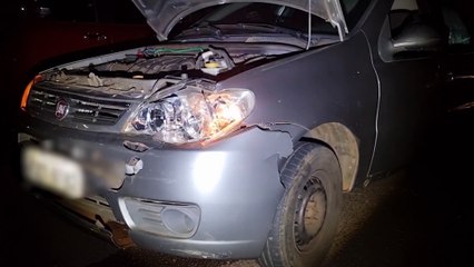 Colisão traseira entre Fiat Palio e Honda HR-V é registrada na marginal da BR-277
