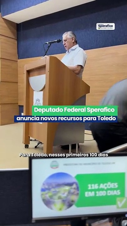 Sperafico anuncia R$ 16,5 milhões para Toledo