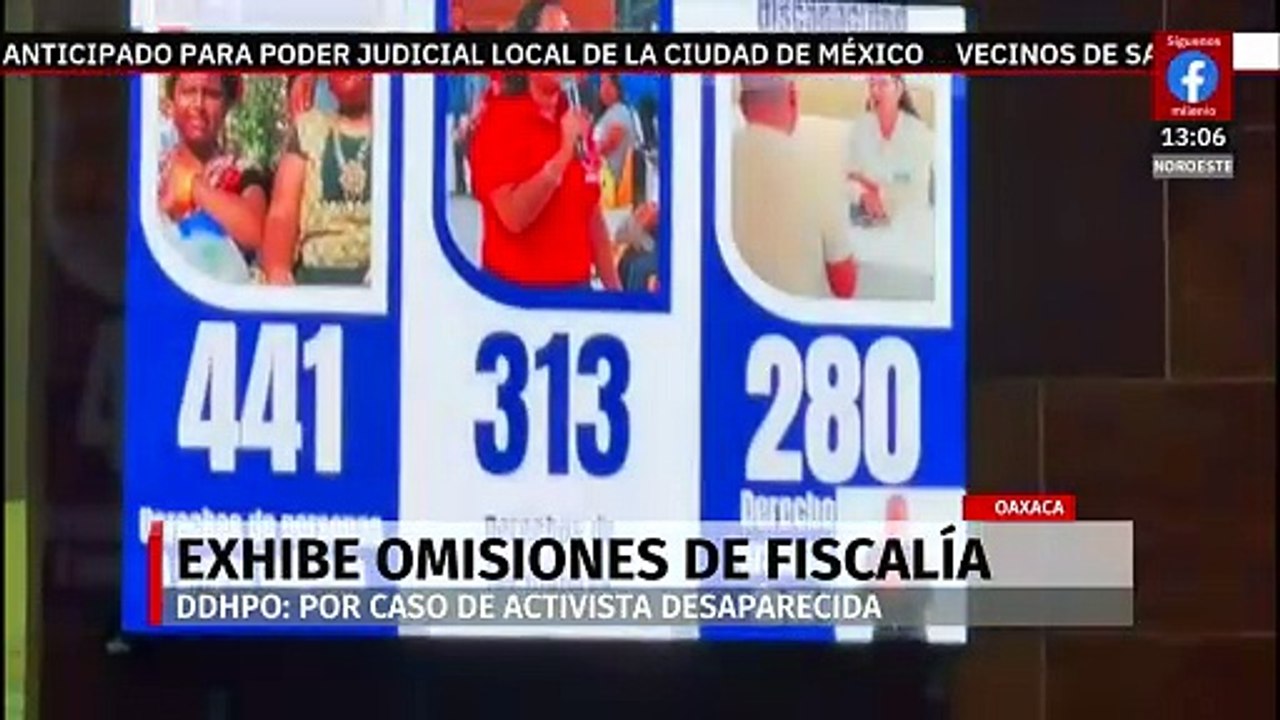 DDHPO denuncia negligencias de la Fiscalía a seis meses del desaparecimiento de Sandra Domínguez