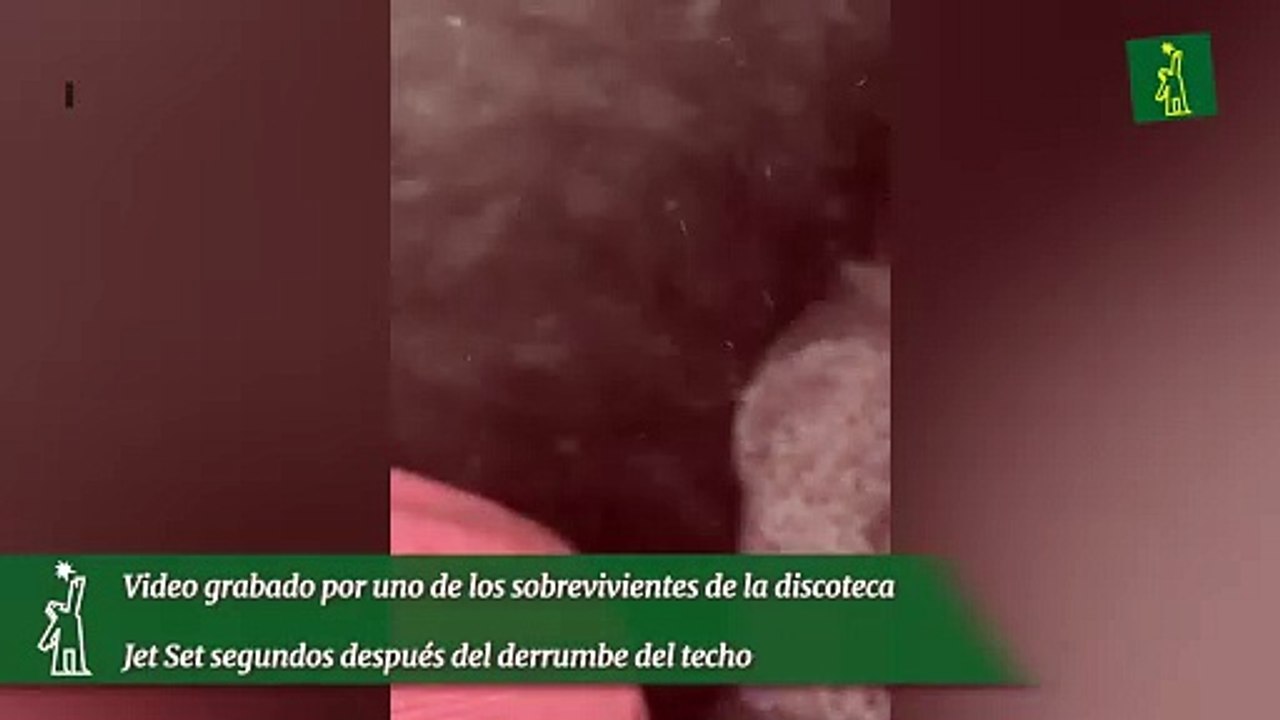 Video grabado por uno de los sobrevivientes de la discoteca Jet Set segundos después del derrumbe del techo