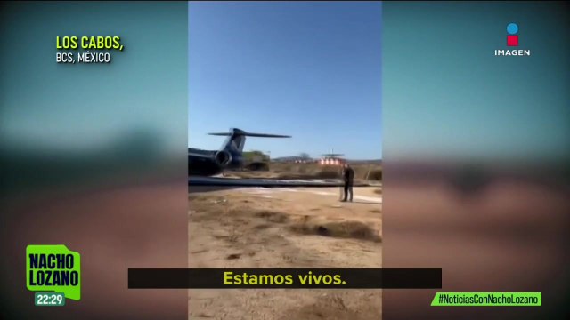Un avión privado se salió de la pista al intentar aterrizar en Los Cabos, BCS