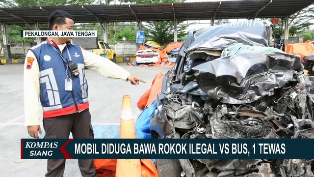 Minibus Bermuatan Rokok Ilegal Tabrakan dengan Bus di Tol Pekalongan, Sopir Tewas