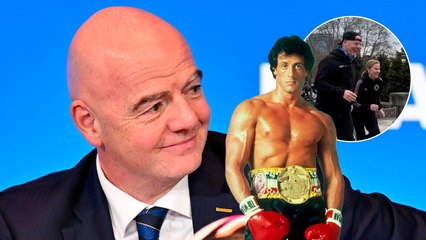 Gianni Infantino recrea una de las escenas más icónicas de la saga de "Rocky" y lo presume en Instagram