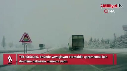 Amasya'da yürekleri ağza getiren anlar kamerada