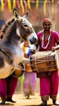 Dancing Donkey on Dhol Beat 🐴🔥 | Funniest Donkey Dance Ever | Viral Animal Comedy