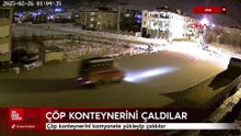 Van'da çöp konteynerini kamyonete yükleyip çaldılar