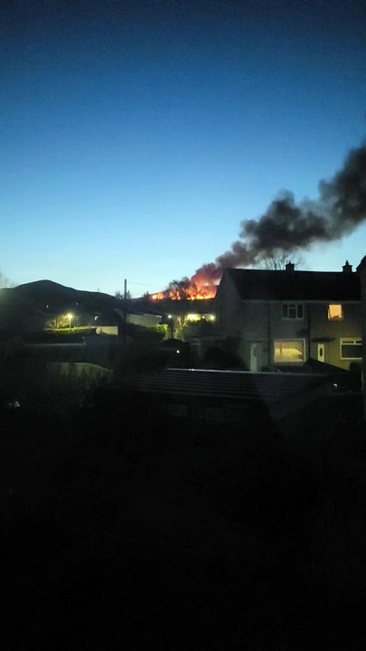 Pentland Hills wildfire near Penicuik