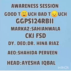 Good touch Bad Touch Awareness session at govt schools