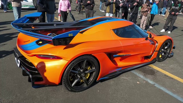 Supercars Leaving Car Show - 2x Koenigsegg Jesko, LaFerrari, 1200HP R8, JCR Race GT3 RS, 12Cilindri