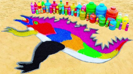 How to make Rainbow Godzilla 2024 with Orbeez, Monster, Fanta, Coca Cola vs Mentos & Popular Sodas
