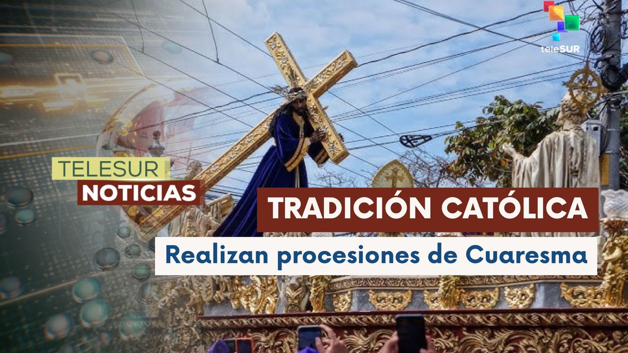 Feligreses católicos realizan procesiones de Cuaresma en varias regiones de Guatemala