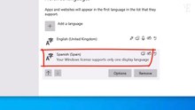How to change the language of Windows 10 if only one language is supported