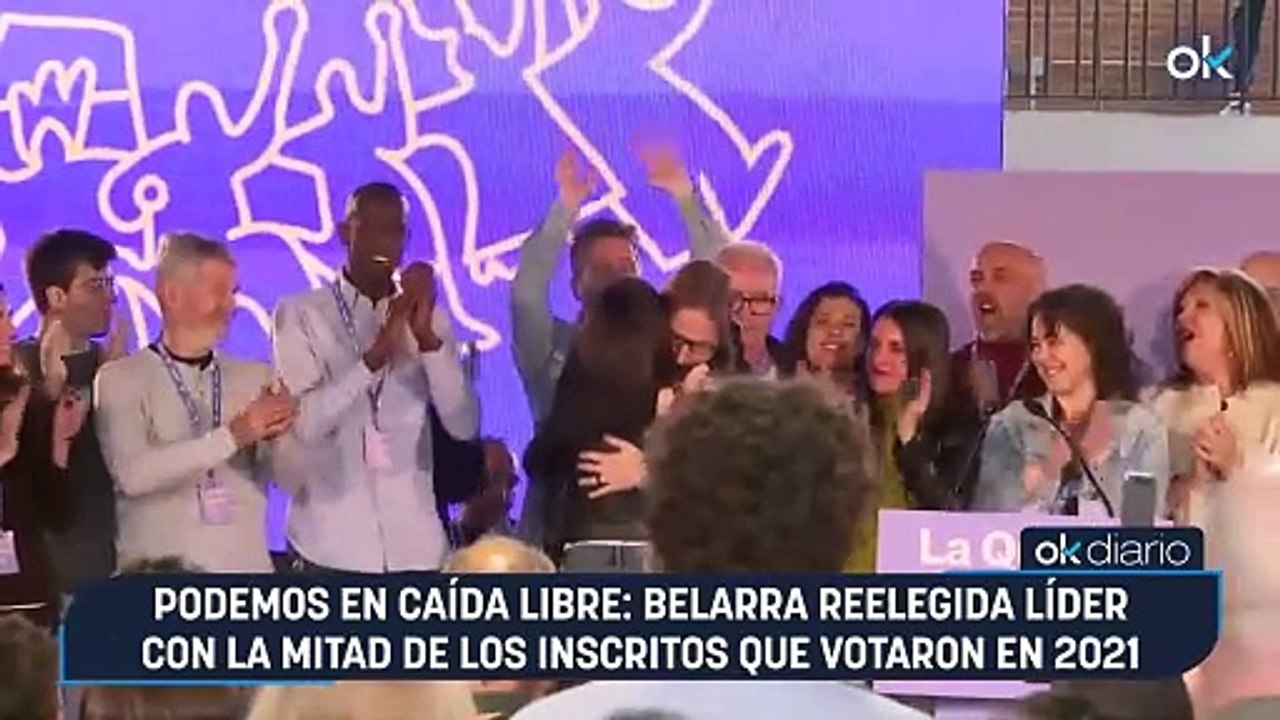 Podemos en caída libre: Belarra reelegida líder con la mitad de los inscritos que votaron en 2021