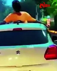 चक्क धरणात दुचाकी घातली