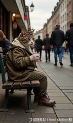 Cat Drinking The juice. AI realistic Cat video