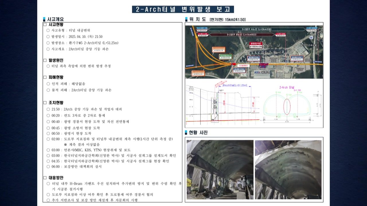 [단독] 신안산선 공사장 붕괴 이전 사진 단독 확보...기둥 '파손' / YTN