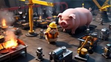 Ai Cat, the strange cat chef Inside the haunted factoryWhere the cat boss & giant pig rule the kitchen!" 🐷👷‍♂️🍳🤖#aicat#funny#animals